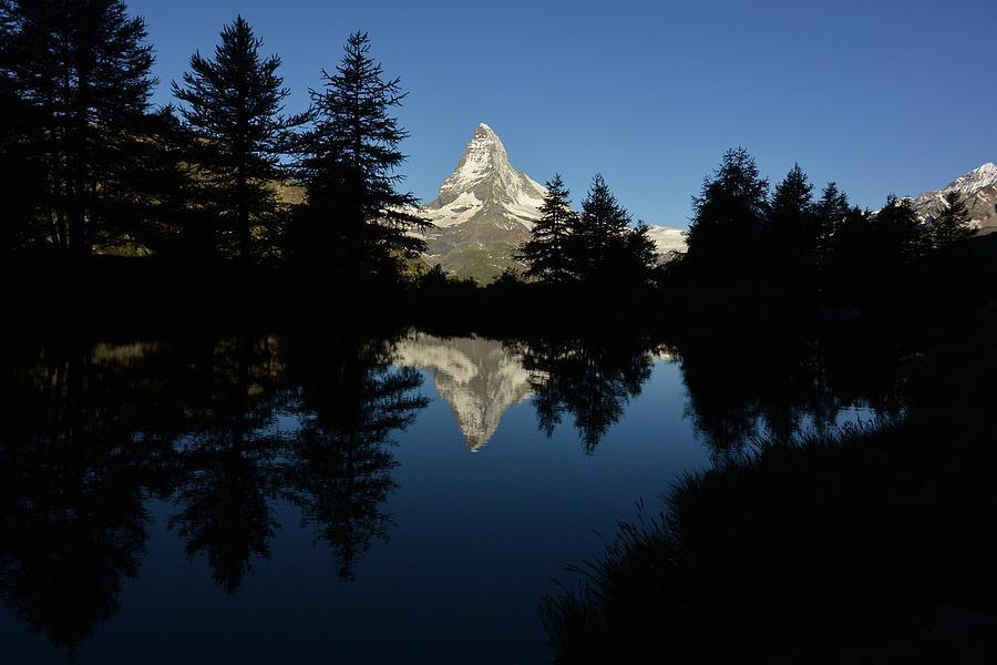 Hiking Photograph - Morning Matterhorn on Grindjisee by Two Small Potatoes Hiking Photograph - Morning Matterhorn on Grindjisee by Two Small Potatoes