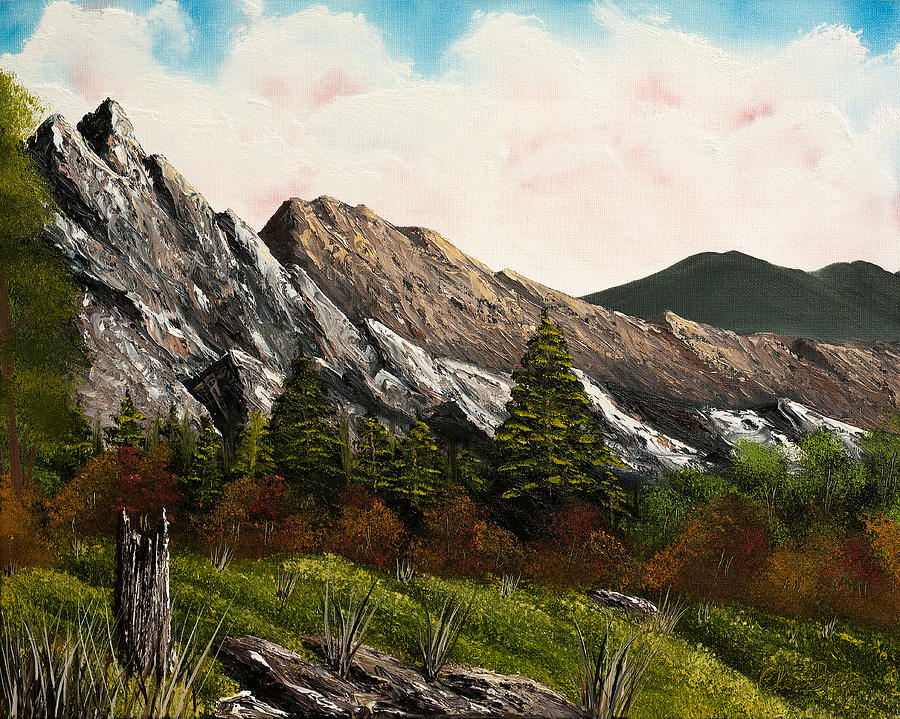 Alps Painting - Morning Meadow Dew by Claude Beaulac Alps Painting - Morning Meadow Dew by Claude Beaulac