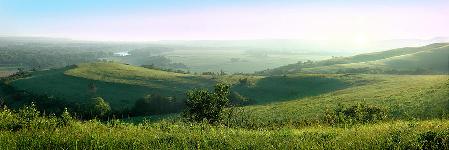 Morning Mist - Kansas River Valley Photograph by Rod Seel