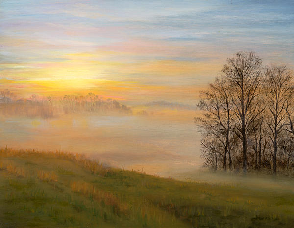 Morning Mist Painting By Christa Eppinghaus