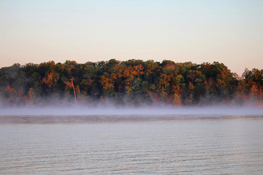 Morning Mist on Kentucky Lake Photograph by Art Block Collections