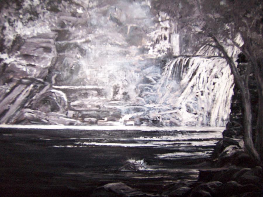 Morning Mist -Theresa Falls Painting by Jan Byington