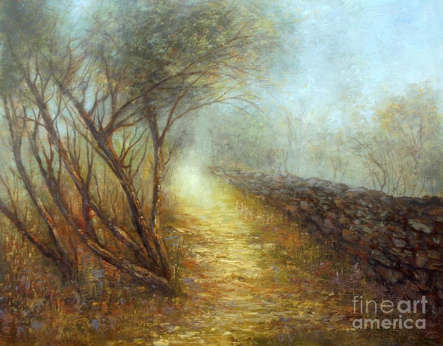 Tree Painting - Morning Mist by Valerie Travers