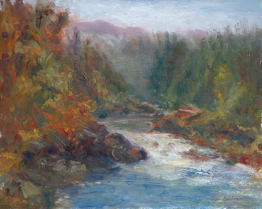 Morning Muse - Original Contemporary Impressionist River Painting Painting by Quin Sweetman