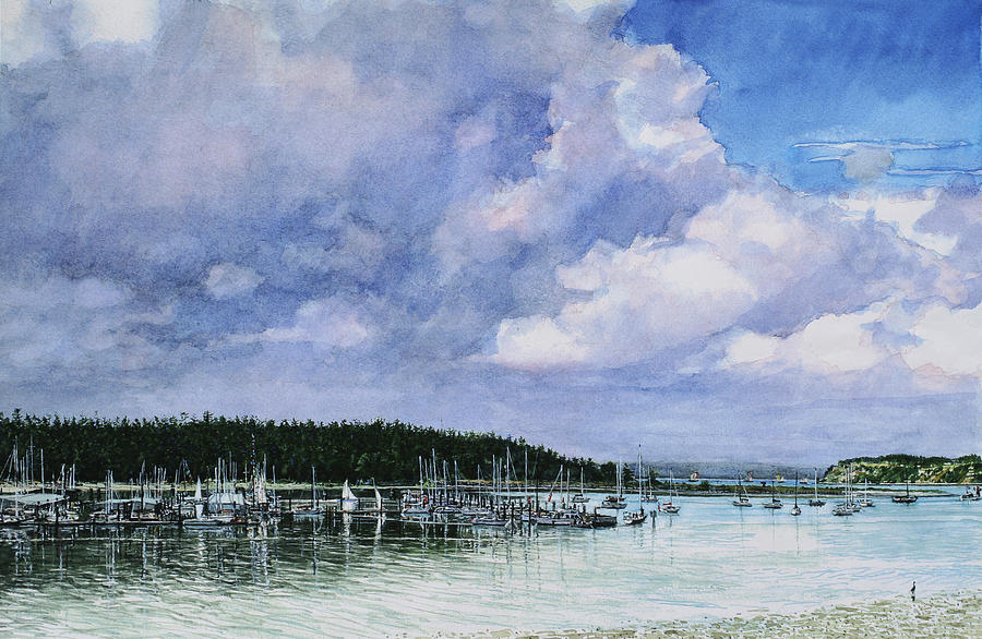 Boat Painting - Morning of Regatta by Perry Woodfin