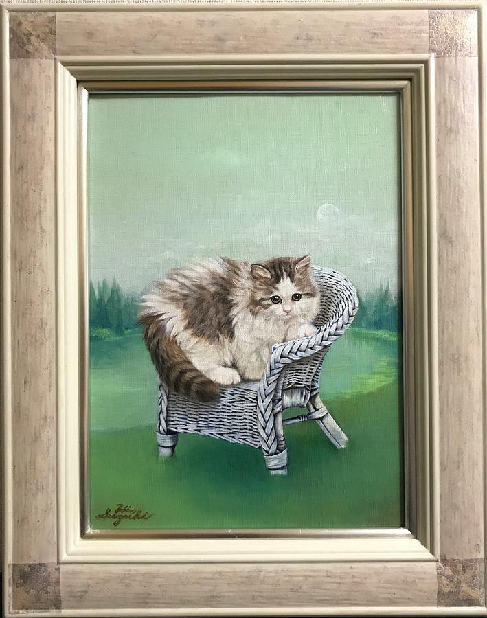 Cat Painting - Morning of the beginning by Hiroyuki Suzuki