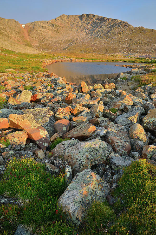 Morning on Summit Lake Along Mt. Evans Highway Photograph by Ray Mathis