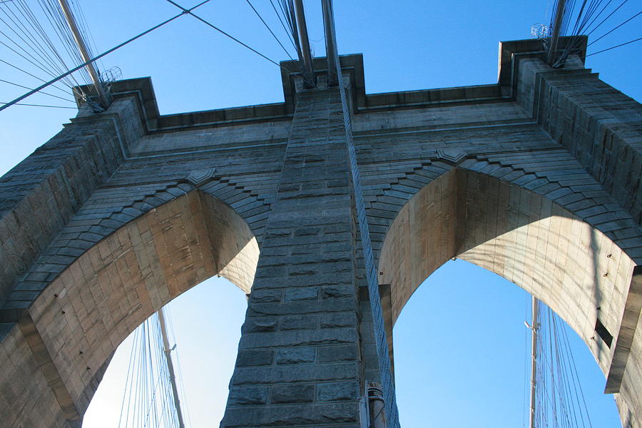 New York City Photograph - Morning on the Brooklyn Bridge by Christopher J Kirby