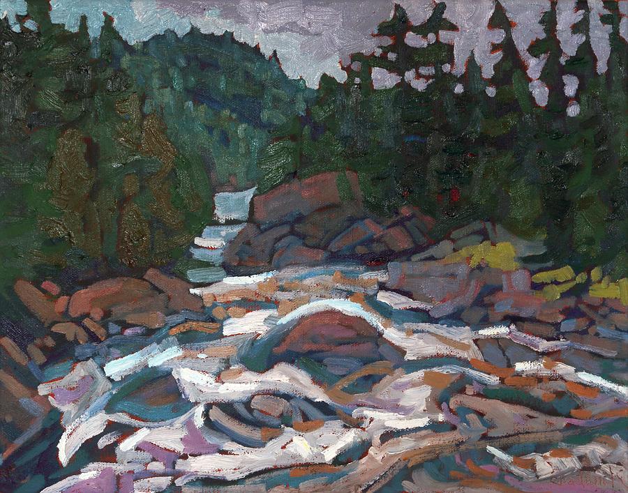 Morning on the Grande Chute Painting by Phil Chadwick
