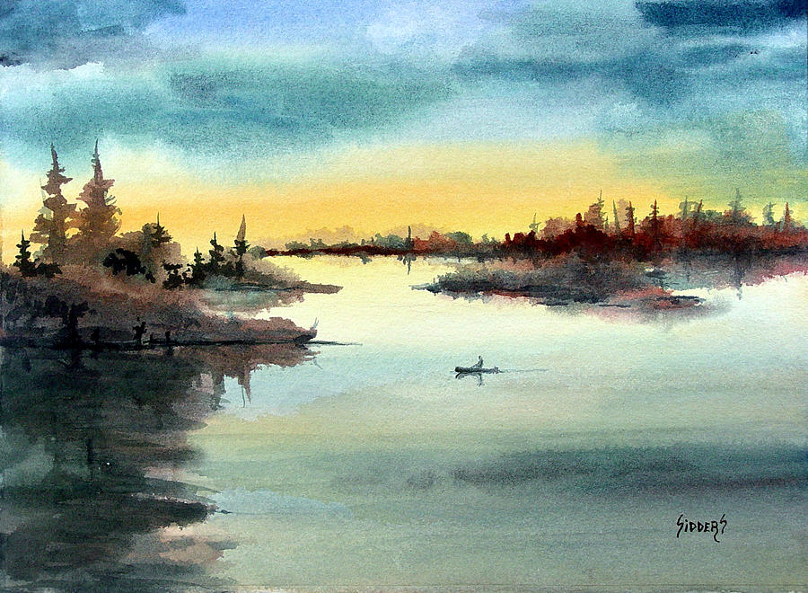 Morning On The Lake Painting by Sam Sidders