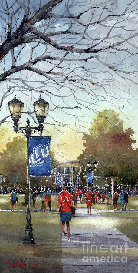 Tree Painting - Morning on the Mall by Tim Oliver