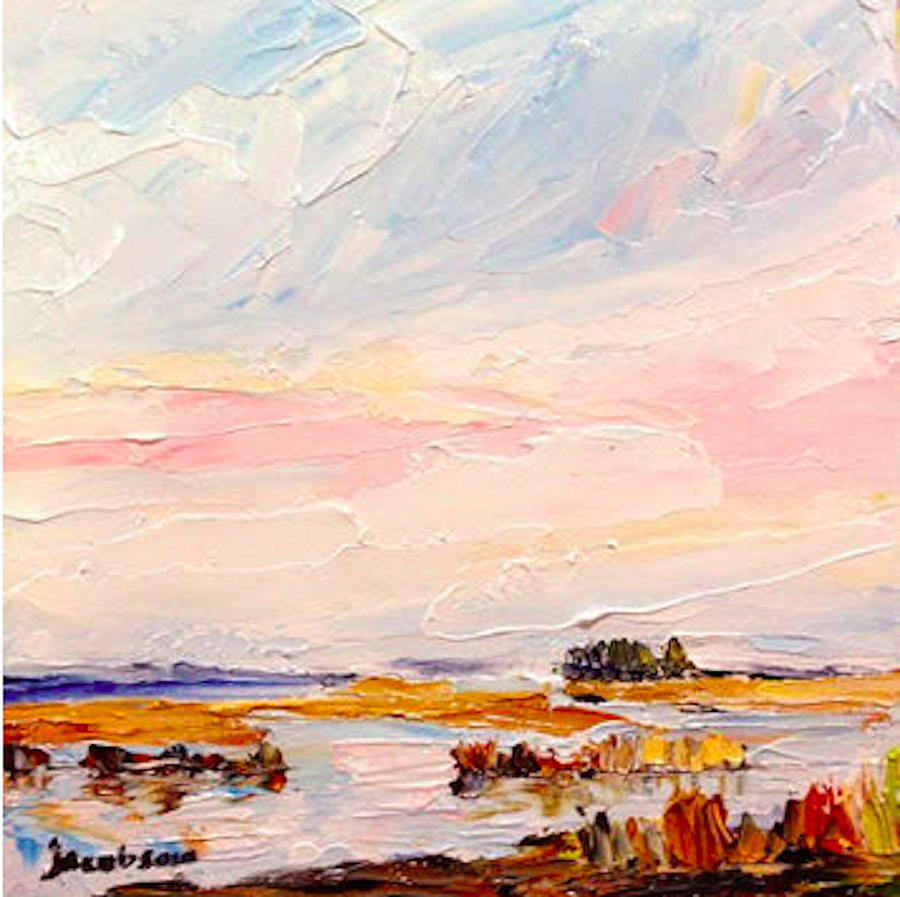 Morning on the Marsh Painting by Carrie Jacobson