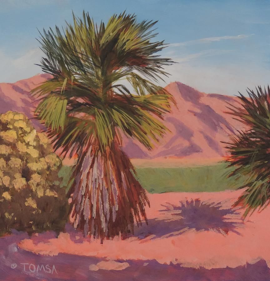Morning Palm Tree  Painting by Bill Tomsa
