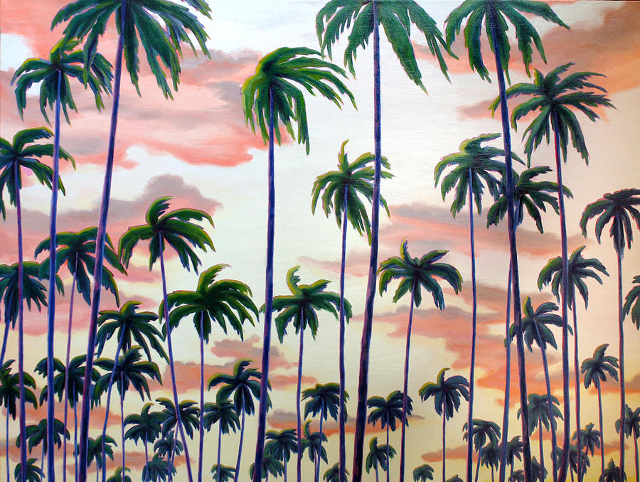 Morning Palms Painting by Blaine Filthaut