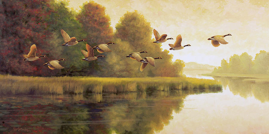 Fall Painting - Morning Pass by Guy Crittenden