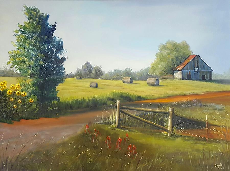 Morning pasture Painting by Connie Rish