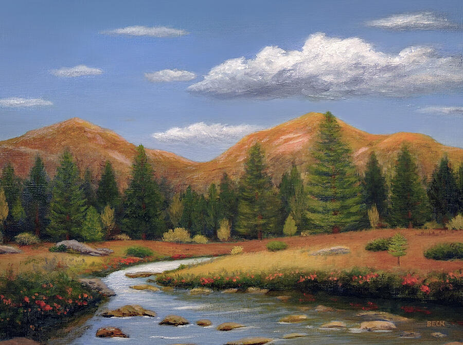 Mountain Painting - Morning Peace by Gordon Beck