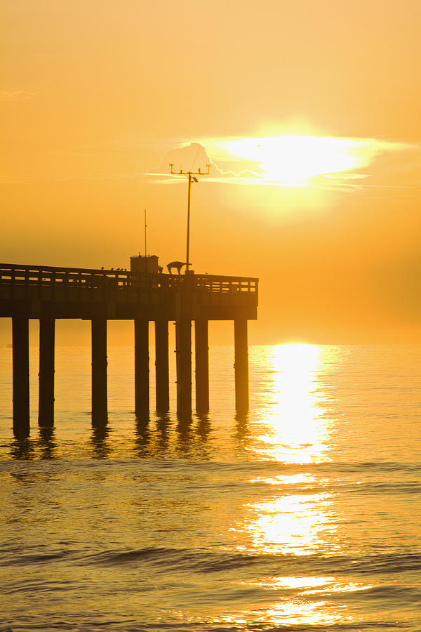Beach Photograph - Morning Pier by Harold Stinnette