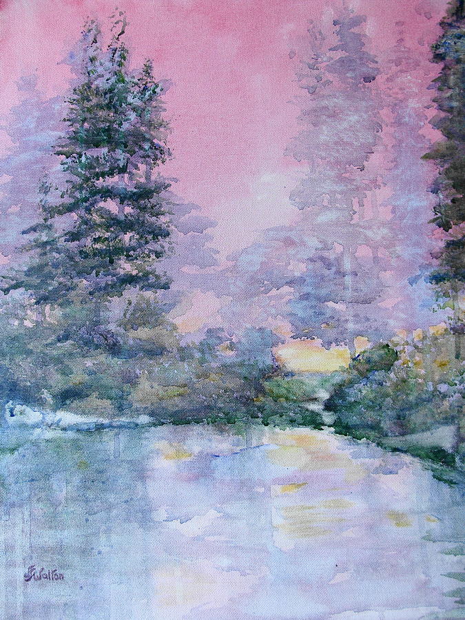 Morning Pond Painting by Judy Fischer Walton