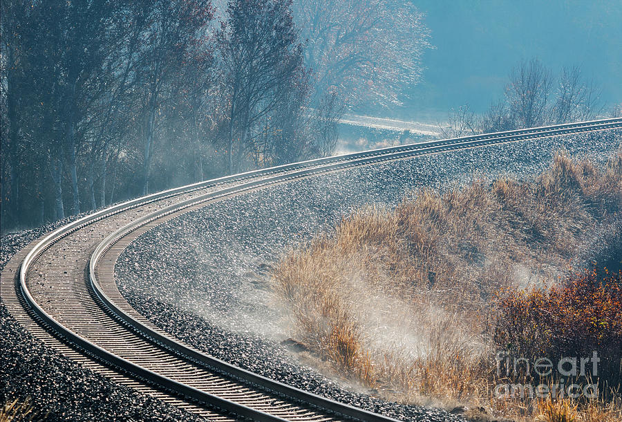  Morning Railway Curve Photograph by Michael Dawson