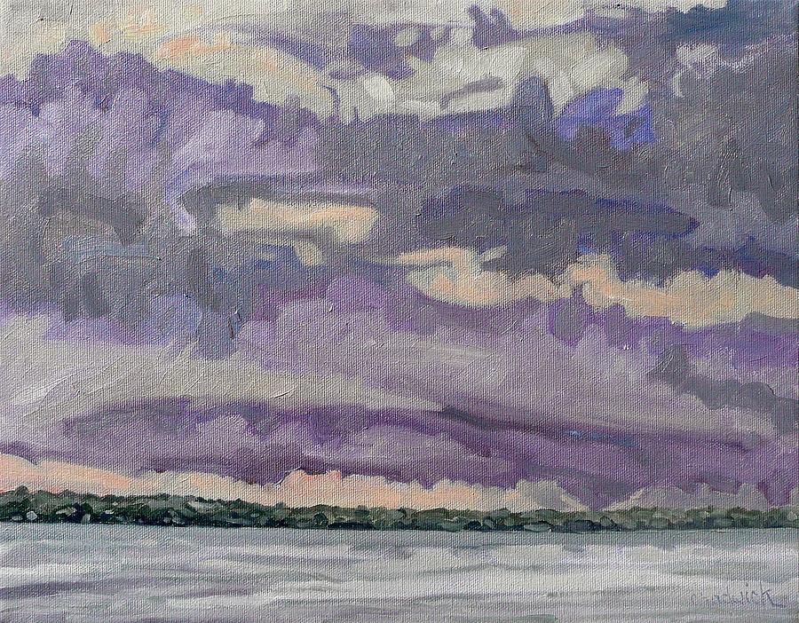 Impressionism Painting - Morning Rain Clouds by Phil Chadwick
