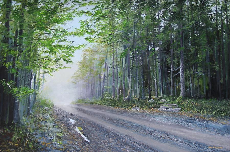 Morning Rain Painting by Ken Ahlering