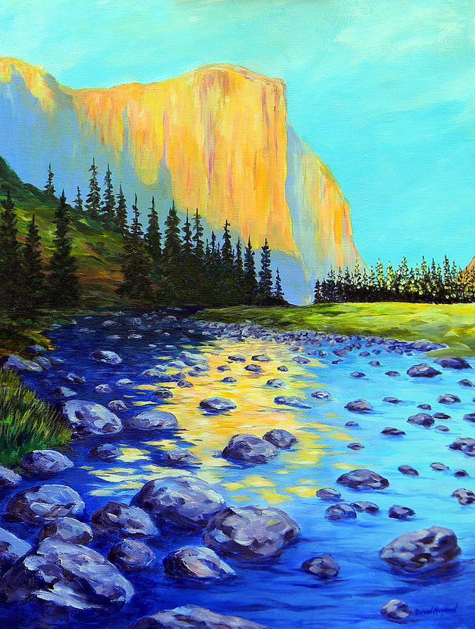 Yosemite National Park Painting - Morning Reflections by David  Maynard