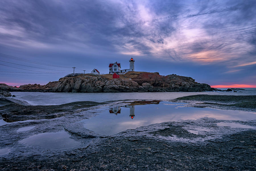 Lighthouse Photograph - Morning Reflections of Cape Neddick by Rick Berk
