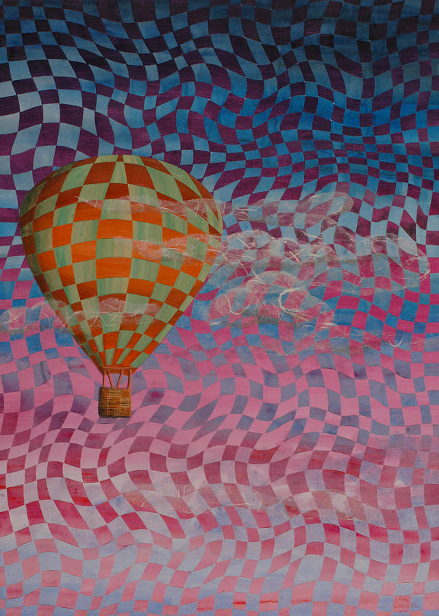 Hot Air Balloon Painting - Morning Ride by Linda L Doucette