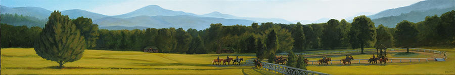 Mountain Painting - Morning Ride by Suzanne Shelden Mountain Painting - Morning Ride by Suzanne Shelden