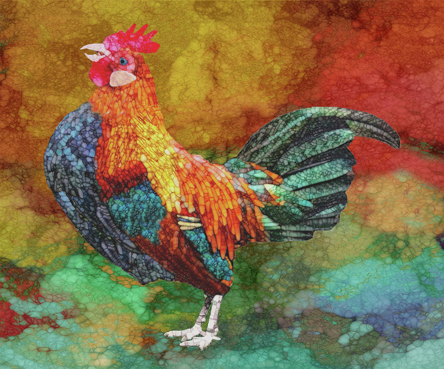 Morning Rooster Painting by Jack Zulli
