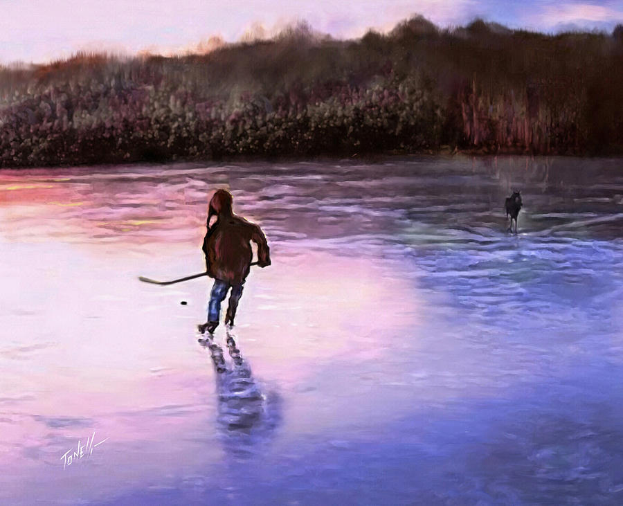 Morning Skate Painting by Mark Tonelli
