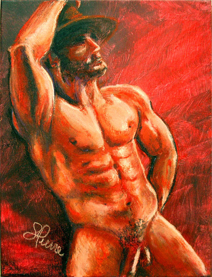 Male Nude Painting - Morning sun by Georges St Pierre