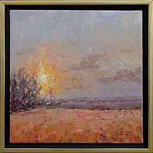 Acrylics Painting - Morning Sun Through Snow Flurries En Plein Air by Karl Eric Leitzel Acrylics Painting - Morning Sun Through Snow Flurries En Plein Air by Karl Eric Leitzel