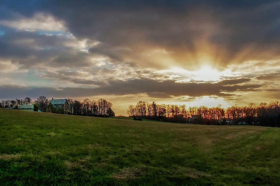 Morning Sunburst near Gettysburg Pa Photograph by Bill Cannon