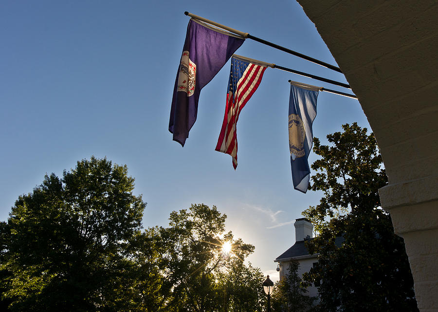 Morning Sunlight Through Flags Photograph by Lori Coleman