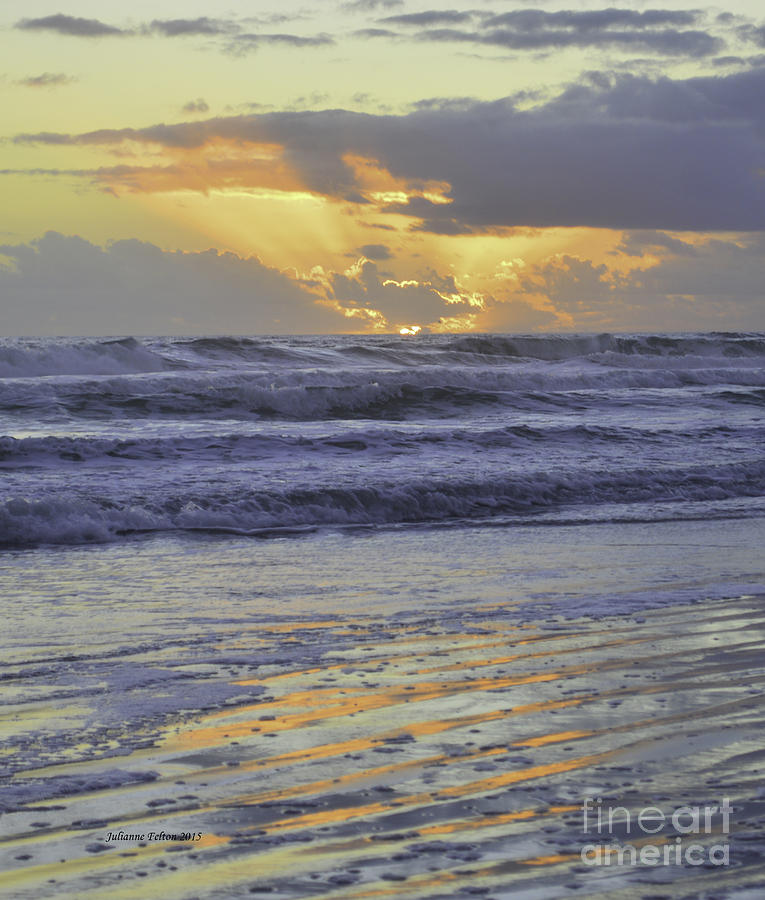 Morning Sunrise Daytona Beach Shores, Florida 12-13-15 Photograph by Julianne Felton