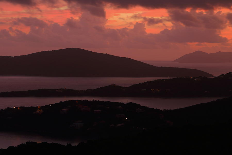 Morning sunrise from St. Thomas in the U.S. Virgin Islands Photograph by Jetson Nguyen