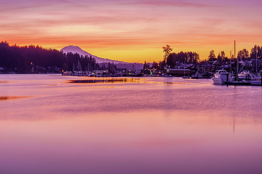 Morning Sunrise in Gig Harbor Photograph by Ken Stanback
