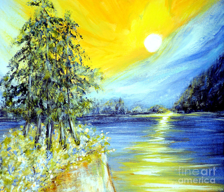 Morning Sunrise. Life is beautiful Painting by Oksana Semenchenko