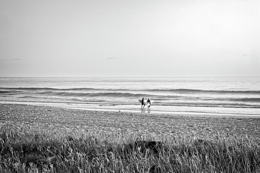 Morning Surf in Black and White Photograph by Catherine Reading