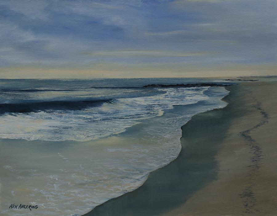 Surf Painting - Morning Surf by Ken Ahlering