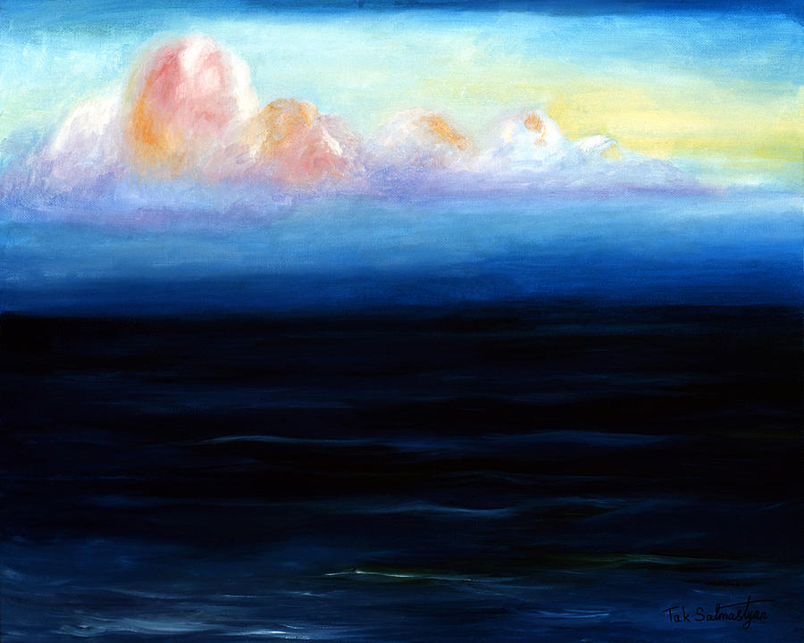 Landscape Painting - Morning by Tak Salmastyan Landscape Painting - Morning by Tak Salmastyan