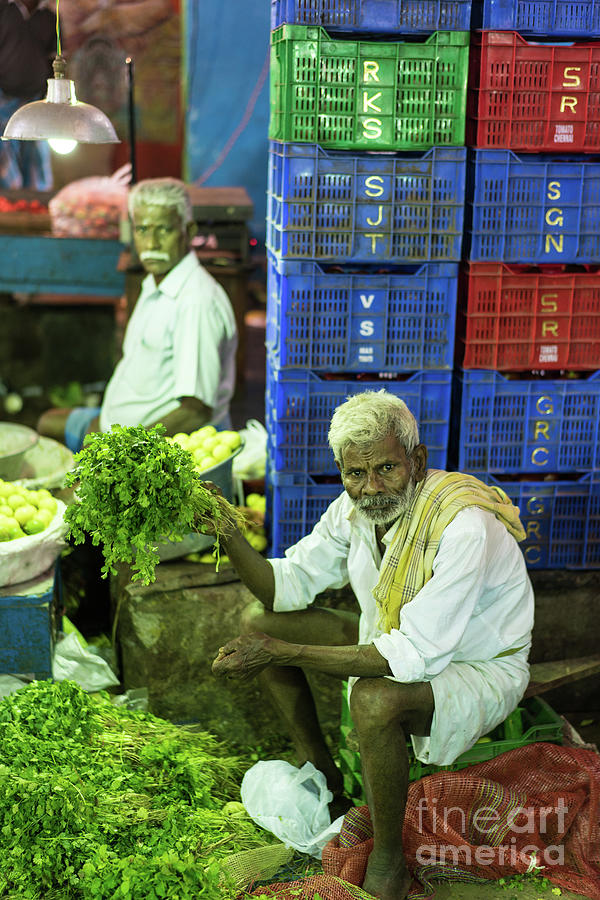 Morning Vegetables Market in India Photograph by Mike Reid
