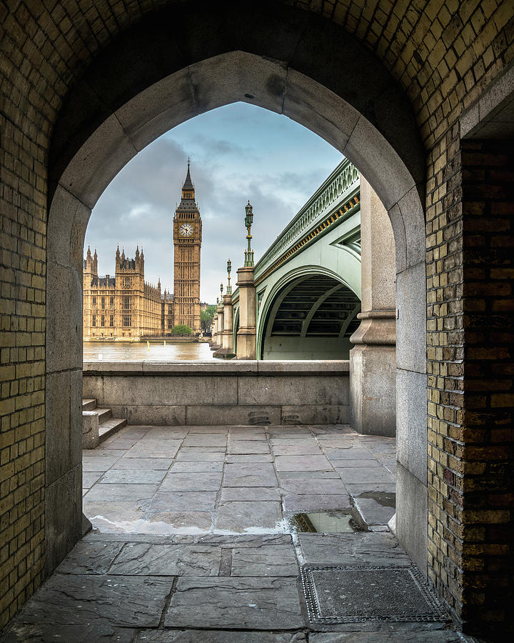 London Photograph - Morning view of Big Ben by James Udall