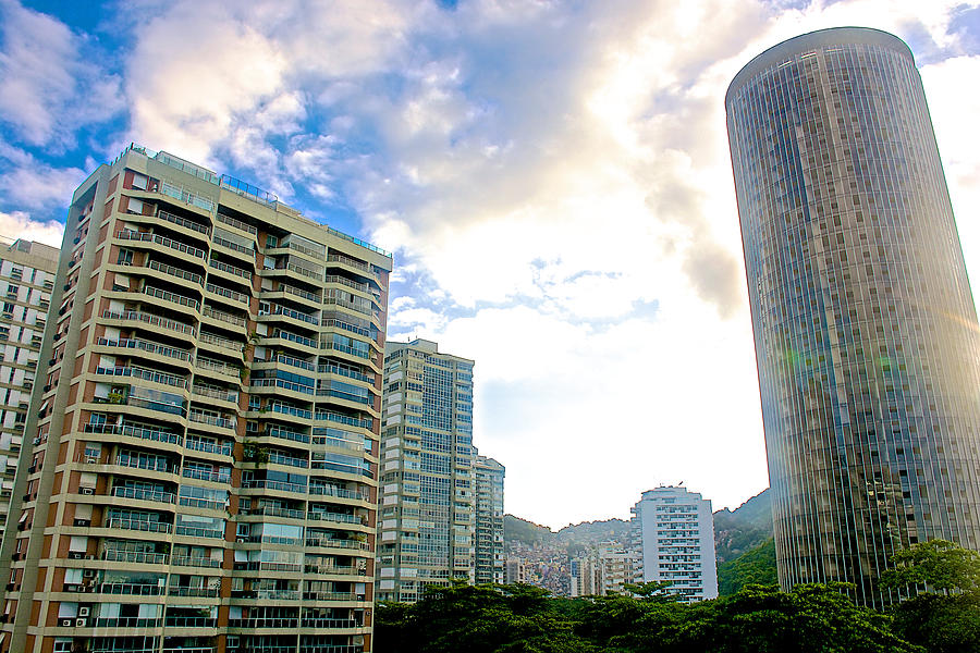 Morning View Of Skyscrapers From Our Hotel Room Near Atlantic Ocean In Rio De Janeiro Brazil - 