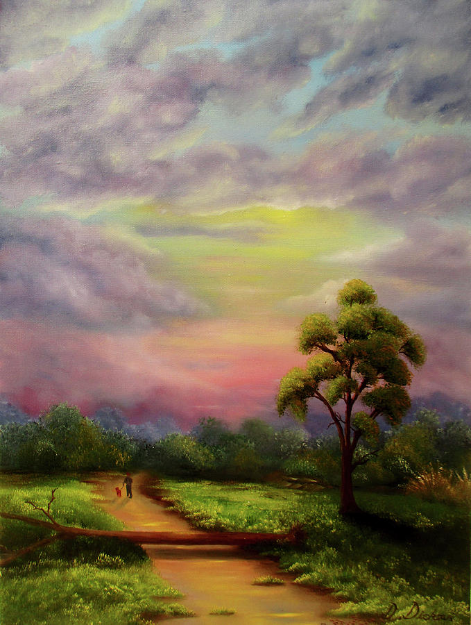 Morning Walk Painting by Debra Dickson - Fine Art America
