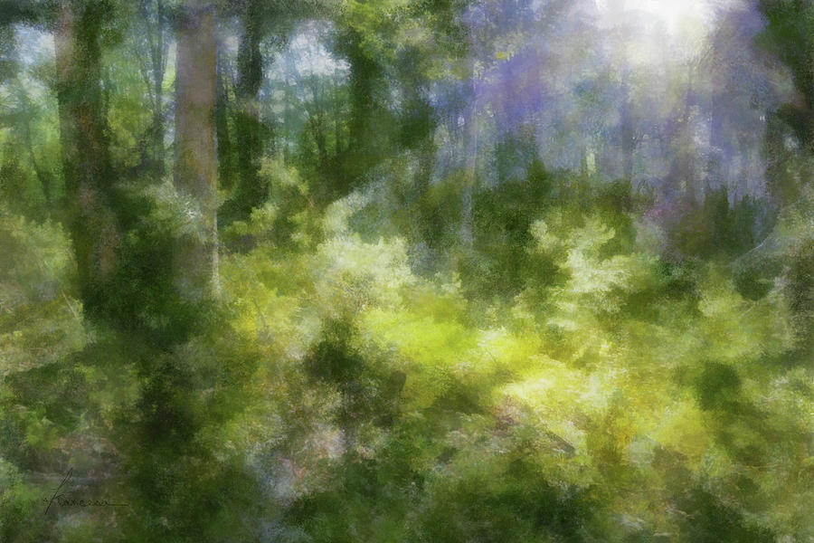 Morning Walk in the Forest Digital Art by Frances Miller