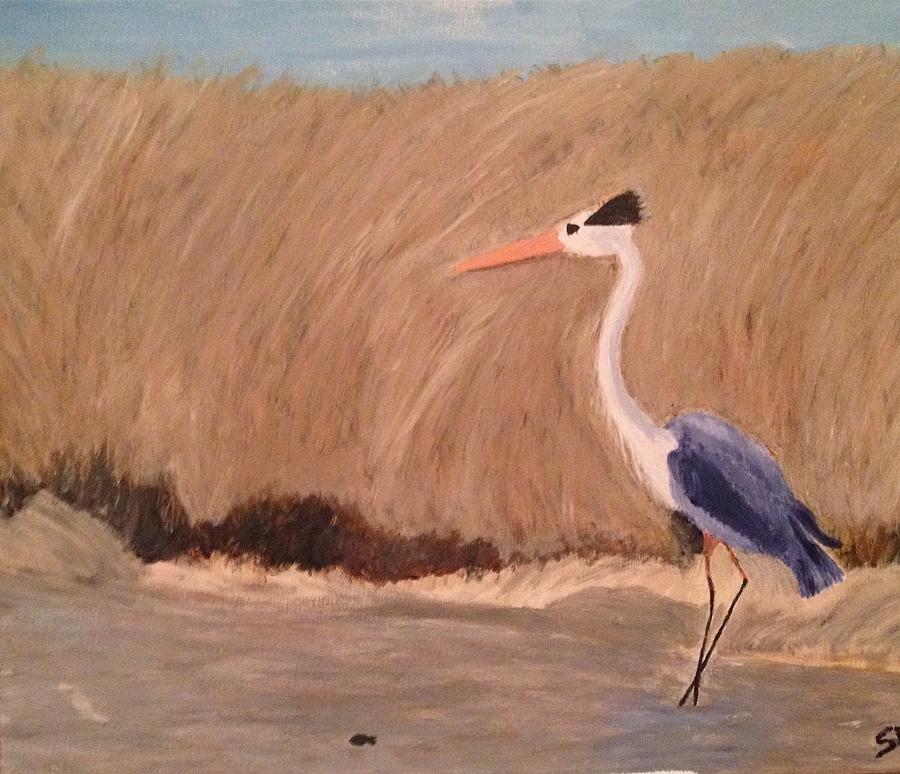 Heron Painting - Morning Walk by Sherri McKendree
