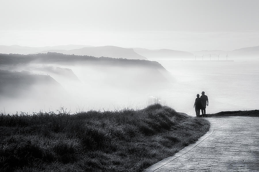 Morning Walk With Sea Mist Photograph by Mikel Martinez de Osaba